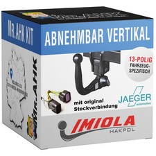 Anhängerkupplung vert. abnehmbar für Nissan Qashqai III 21-24 mit 13pol spezi.