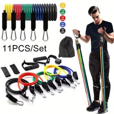 11 Stück Widerstandsbänder Set Training Übung CrossFit Fitness Yoga Trainingsschläuche