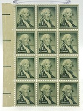 1954 George Washington 1 Cent Green 12 Stamps Rare & Unused Scott #1031 MNH