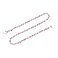 32" Purse Chain Strap with Buckles for Shoulder Pink  Silver 
