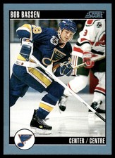 1992-93 Score !! Bob Bassen St. Louis Blues #132