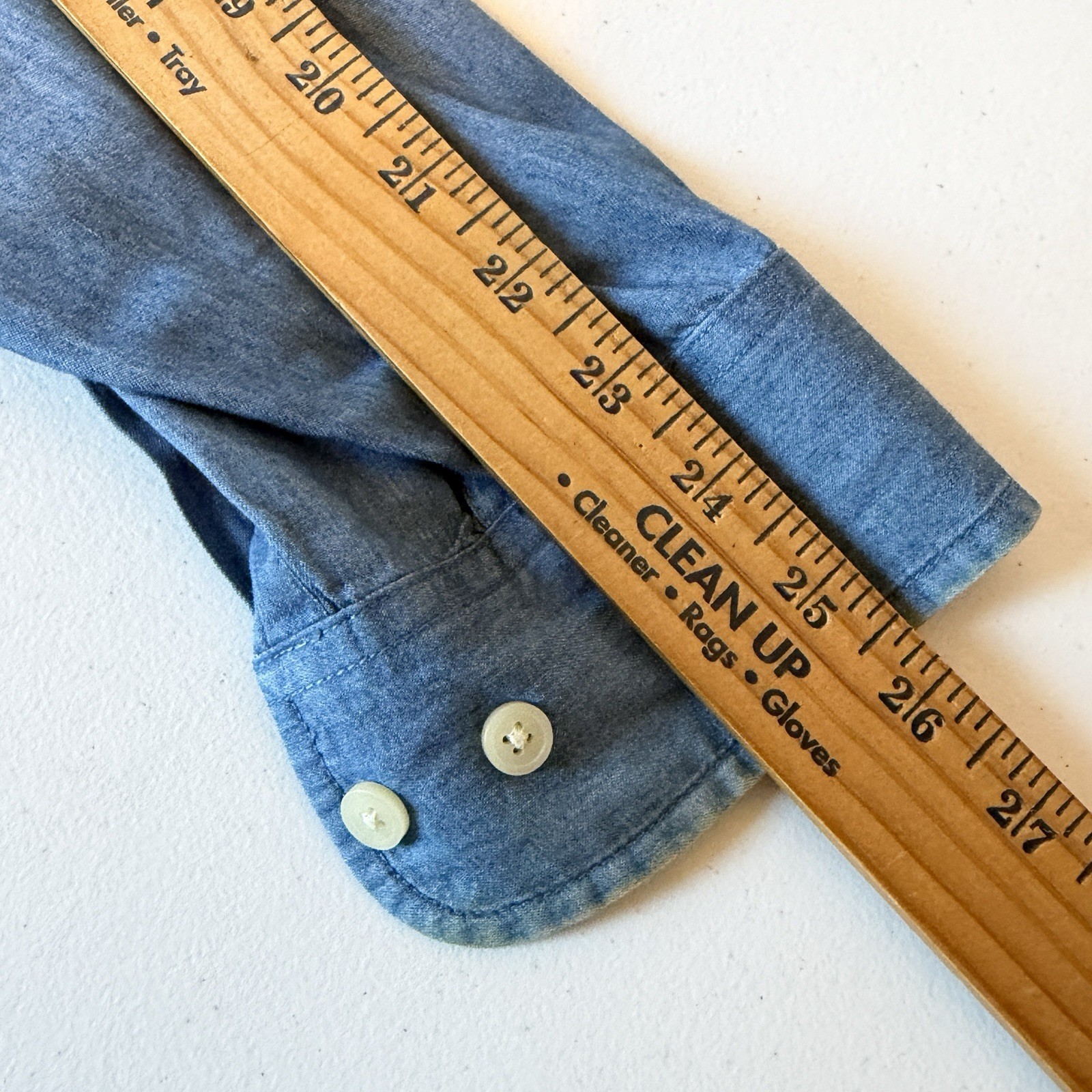 Vintage Basic Editions Chambray Button Front Up S… - image 6