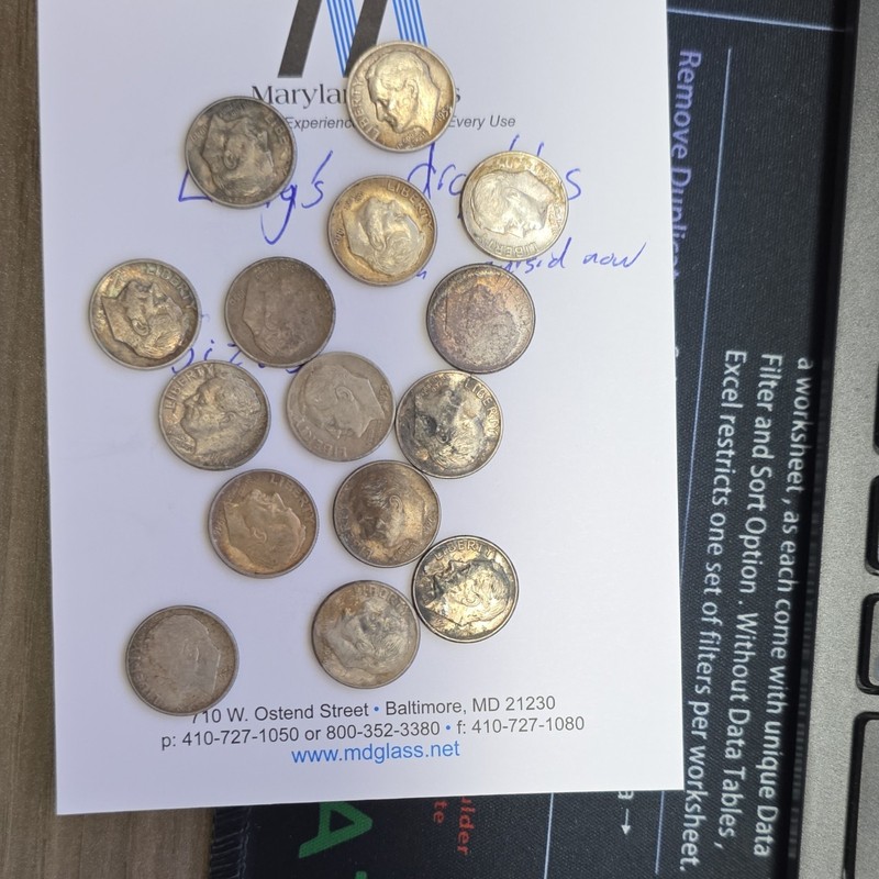Silver Roosevelt dimes 15 coin lot 