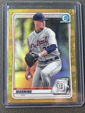 2020 Bowman Chrome Prospects Matt Manning Gold Refractor BCP-229 /50 Detroit MLB