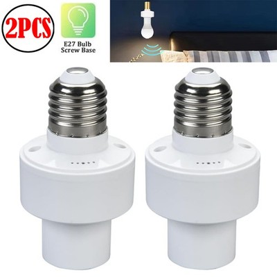 2x APP Control E27 Screw Light Socket Wireless Remote Control Lamp Bulbs Socket