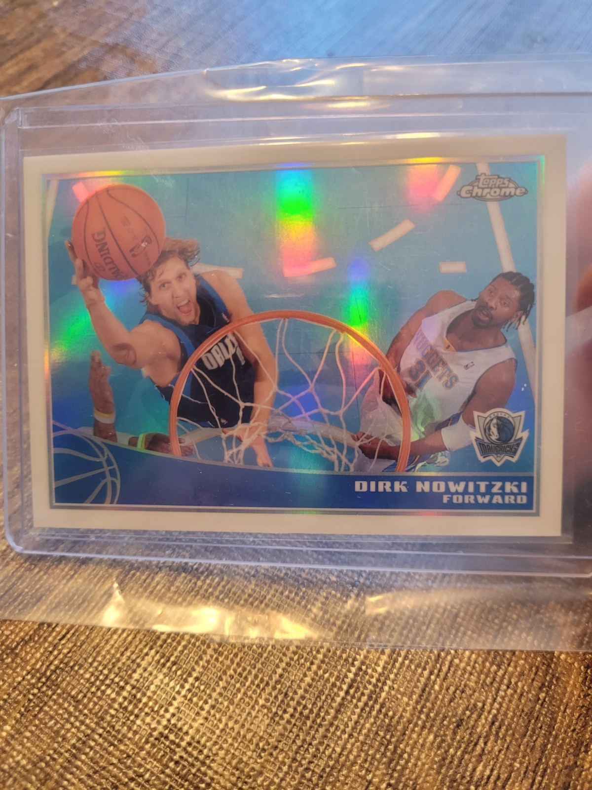 Dirk Nowitzki - 2009 Topps Chrome Basketball Refractor #21  #/500 looks amazing 