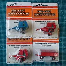 Ertl 1/64 Scale Ford & Massey Ferguson- X4 =Die Cast Farm Implements = Old Stock