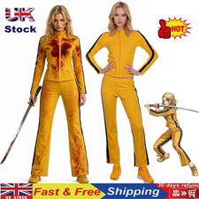 Cosplay Kill Bill The Bride Killer Yellow Blood Stain Tracksuit Jacket Pants
