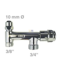 "Doppel-Eckventil 3/8\" GeräTeventil 3/4\" Schlauchanschluss Grohe 41031000 Eckfix"