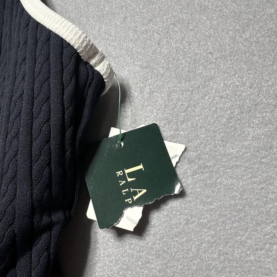 Sujetador sin mangas para mujer LAUREN Ralph Lauren talla 16 recortado negro Y2K incorporado Foto 2 de 4