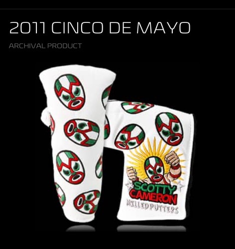 SCOTTY CAMERON 2009 CINCO DE MAYO BANDITO BULL DOG PUTTER HEADCOVER
