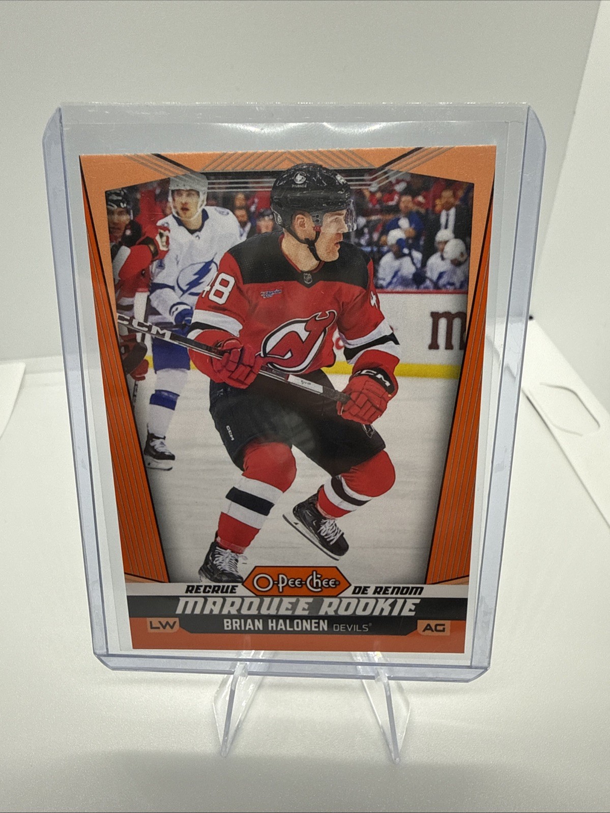 2024-25 O-Pee-Chee Marquee Rookies Brian Halonen #580 Orange Border /25 (RC)