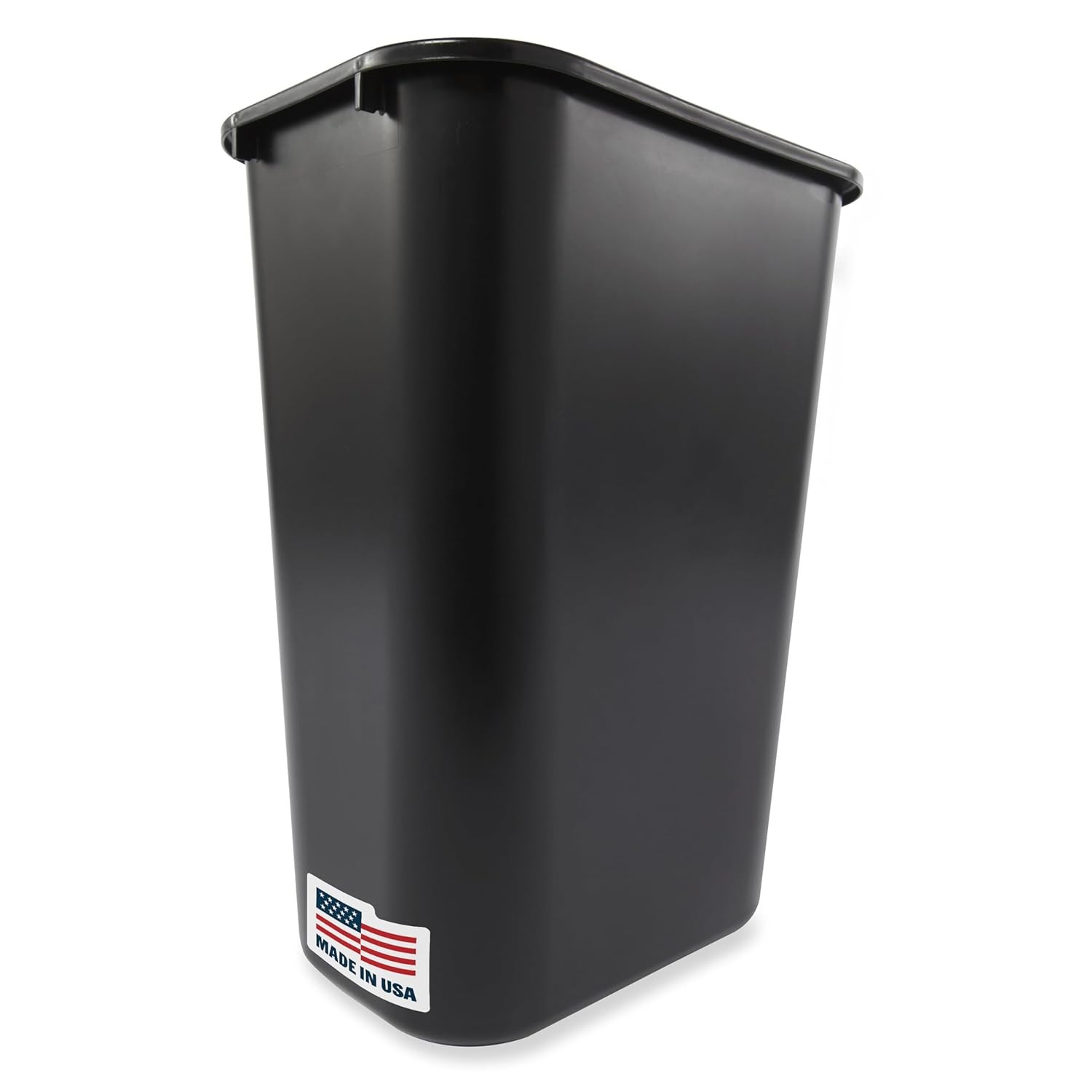 41QT Black Space-Saving Stackable Trash Can for Desk or Sink