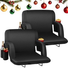 23" Stadium Seats for Bleachers with Back Support 2 Pack, Half-fold Portable ...