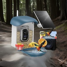 Smart Bird Feeder Live HD Video Camera- Solar Power-AI Bird Names-Squirrel Proof