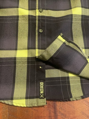 DIXXON DFC Youth Division Boy's Flannel Button-Up Size Large Green Black Plaid - Picture 10 of 11
