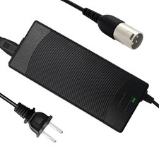 54.6V 2A Battery Charger for 48V Lithium Battery, 3pin XLR Plug, D12mm 3-Prong