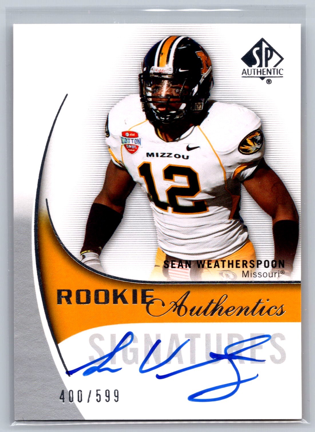 Sean Weatherspoon SP Authentic #143 Base