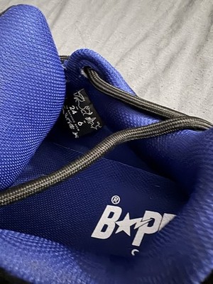 A Bathing Ape BAPE STA Black Gray Blue Orange Low Top Sneakers Lace Up