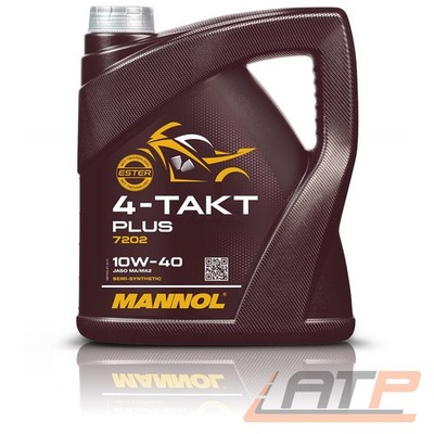 MANNOL 4 L 4-TAKT PLUS MOTORÖL FÜR SAE 10W-40 API SL JASO MA/MA2 MOTORRADÖL