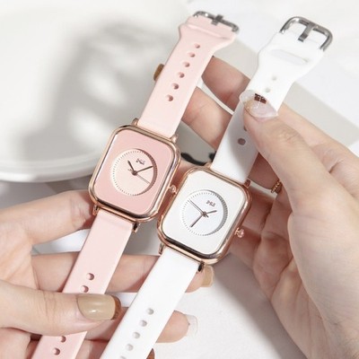 Stilvolle Dopamin Uhr für Damen mit Quarzwerk und Silikonarmband