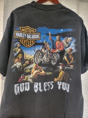 Harley-Davidson & Barnes Tシャツ　単丈 HARLEY DAVIDSON GOD BLESS YOU ON A SHAKA HEAVYWEIGHT GARMET SHIRT