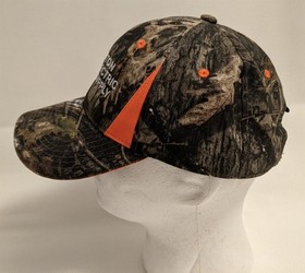 Newton Electric Supply NES Mossy Oak Green Camo/Orange Baseball Hat Hook&Loop