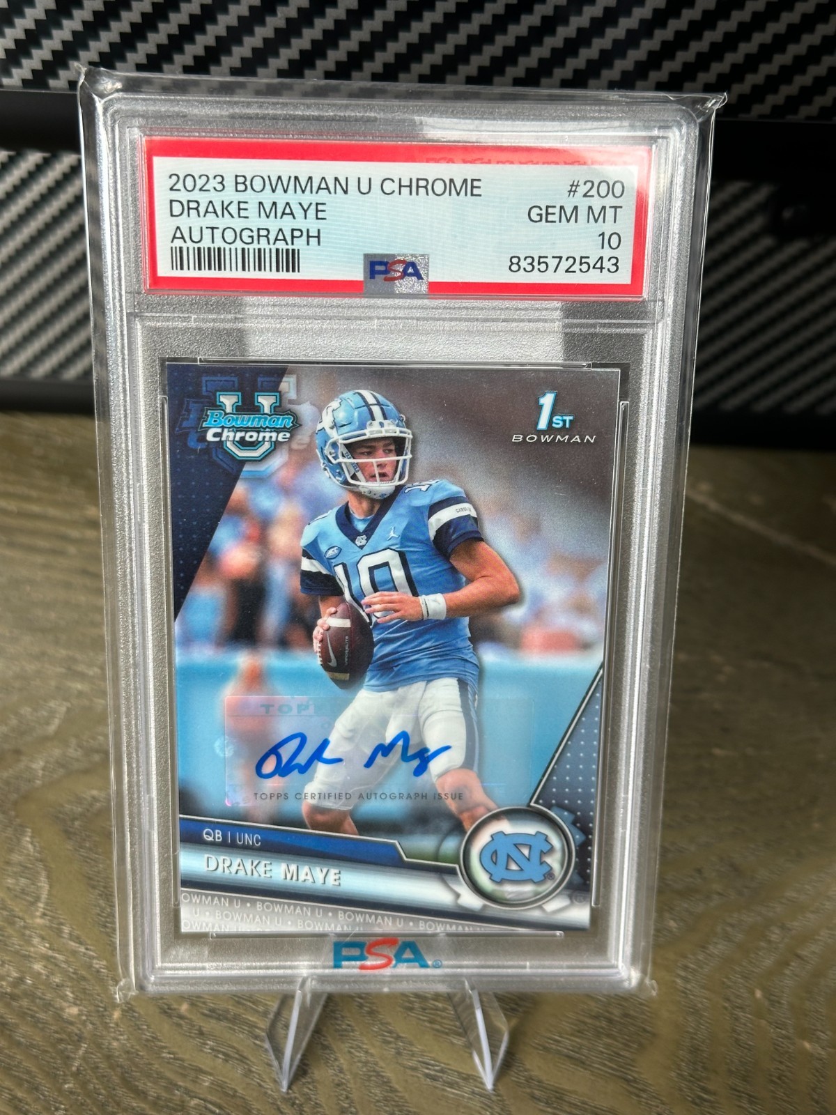 DRAKE MAYE - 2023 Bowman U Chrome 1ST BOWMAN AUTO /  AUTOGRAPH #200 - PSA 10