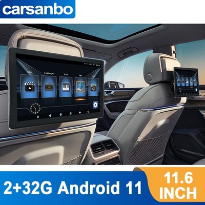 11.6''Car Headrest Monitor Passenger Entertainment Screen Android HDMI Bluetooth