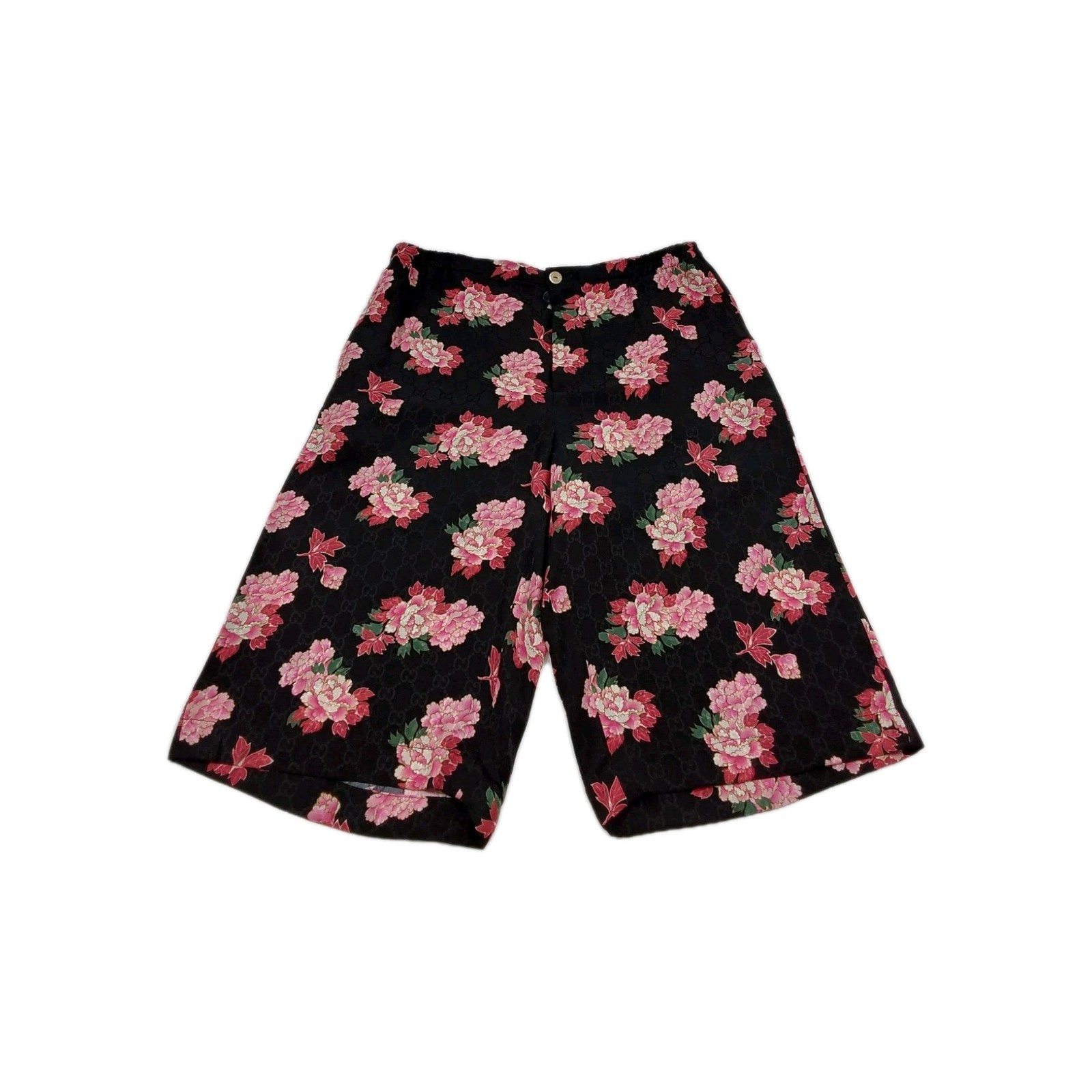 Gucci Peony Print Silk Men's Shorts Size 44