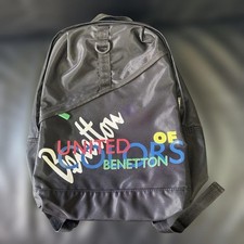 Zaino Benetton vintage nero anni 90 retrò usato