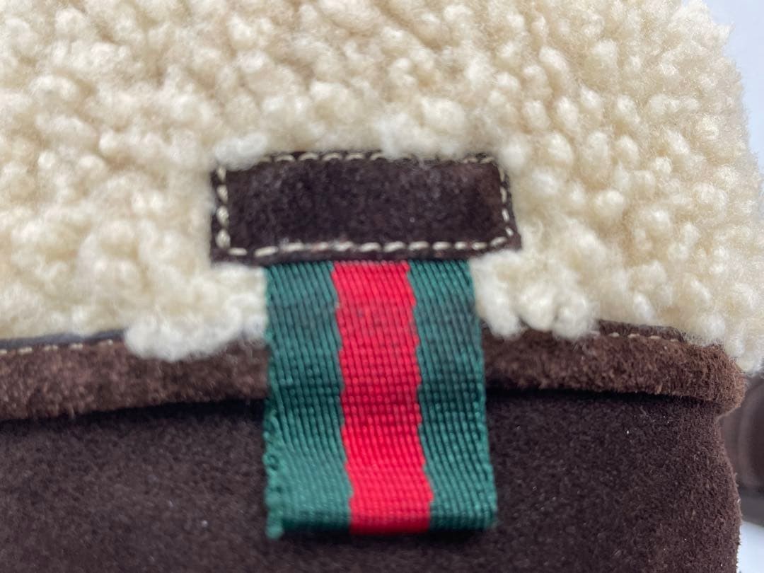 GUCCI Boots Shoes EU 36 US 6 Mouton Boa Suede Brown Authentic thumbnail 9