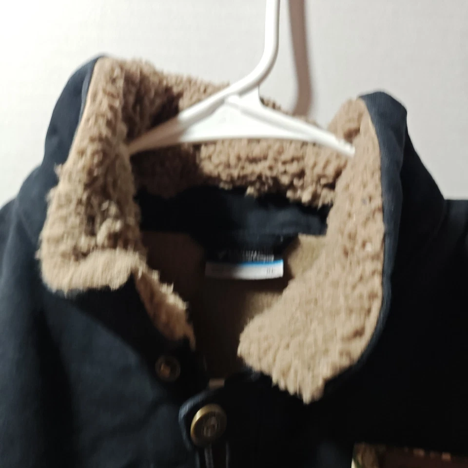 Abrigo Columbia Juvenil Sherpa Forrado Tareas Chaqueta Niños Negro Sherling XLarge Foto 4 de 4