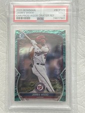 2023 Bowman James Wood Aqua Crater Refractor /125 RC PSA 9