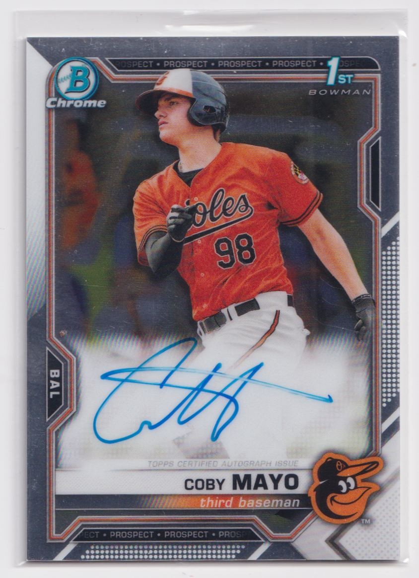 2021 Bowman Chrome Prospect Coby Mayo Auto #CPA-CMA