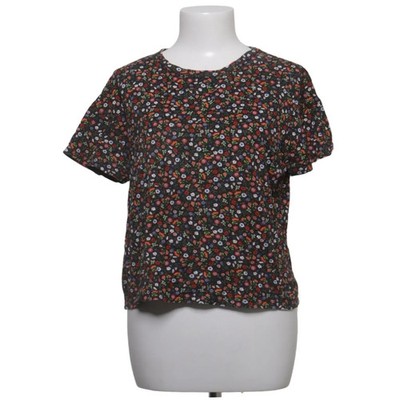 Zara, Top, Größe: S, Schwarz/Mehrfarbig, Baumwolle, Blumen, Damen #QDP