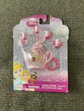 NEW 2011 Disney Princess Miniature Tea Set- Pieces Store Inside Tea Pot -NOS