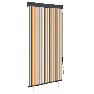 Außenrollo 100x250 cm gelb und blau
