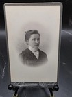 Olaf Simonnæs B&W Studio Portrait  Card Photo of Woman, Kristiansund — photo 1