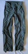 Nice XCVI Wearables XS Green Cargo Pants Drawstring Cotton Stretch FLAW 