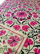 Indian Handmade Embroidery suzani bedcover Uzbek suzani wall hanging throw Boho
