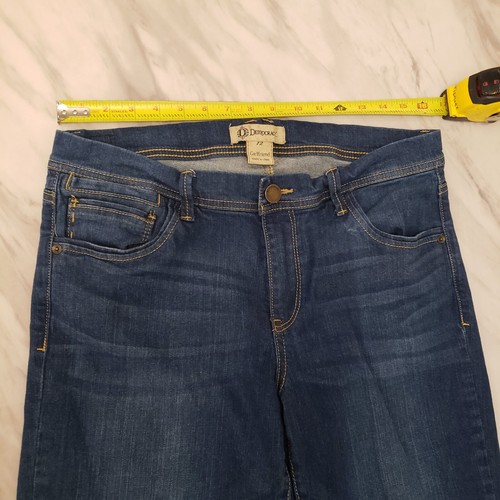 Democracy Jeans Blue Girlfriend Straight Denim Cotton Stretch Size 12 - Picture 9 of 12
