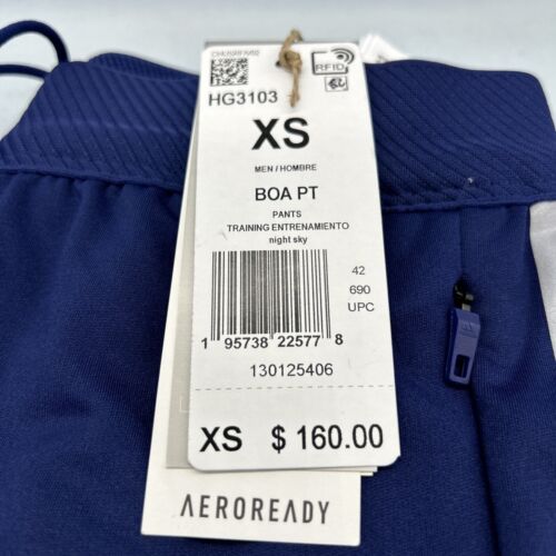 Adidas BOA Best of Adidas Reflective Training Pants Mens XS Navy Slim Tapered - Picture 2 of 16