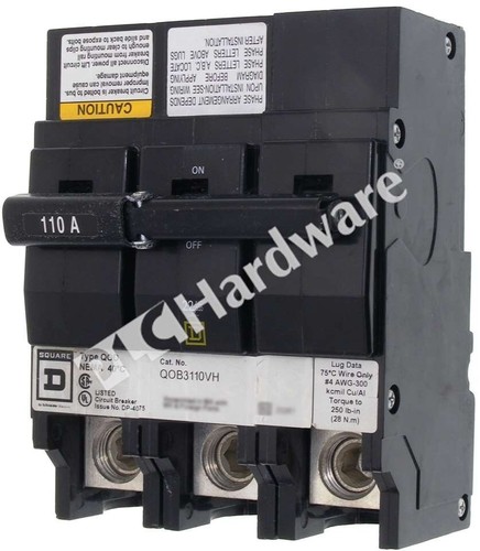 Schneider Electric QOB3110VH Square D 120/240VAC 110A 3-P Mini-Leistungsschalter