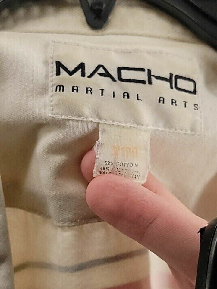 Macho Martial Arts Mens Jacket 3/170 White David Deaton Karate Studios Stains - Image 4 of 4