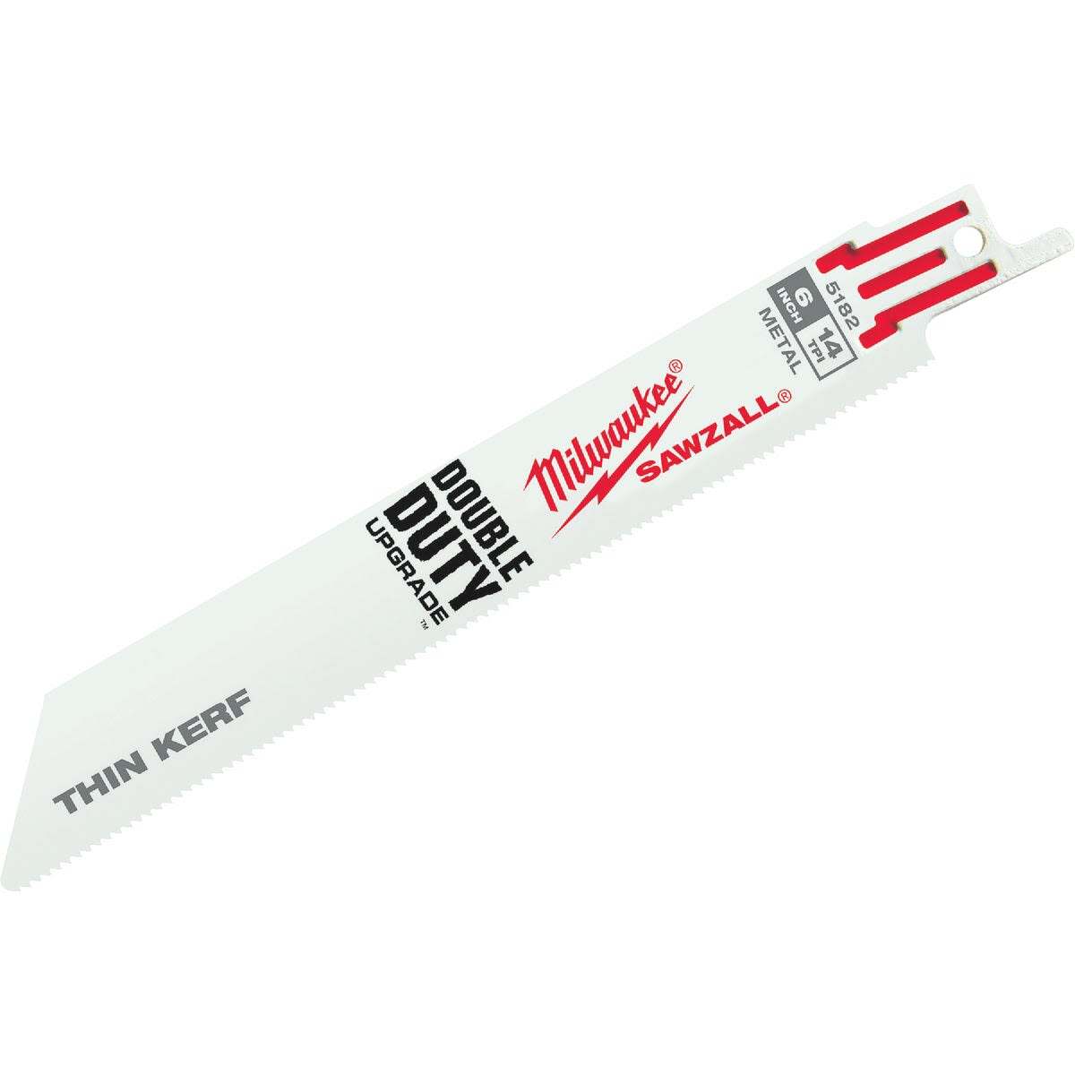Milwaukee 48-00-5182 SAWZALL 6" 14-TPI Standard Metal Blades, 5-Pack