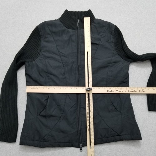 Carolyn Taylor Jacket Womens Medium Black Full Zip Pockets - Picture 8 of 10