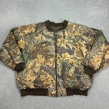 RealTree Jacket Adult 2XL XXL Brown Workwear Camo Lined Hunting Outdoors Mens