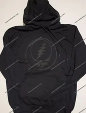 Grateful Dead - Black on Black Stealie lot Hoodie, SYF, All Sizes Back in Stock