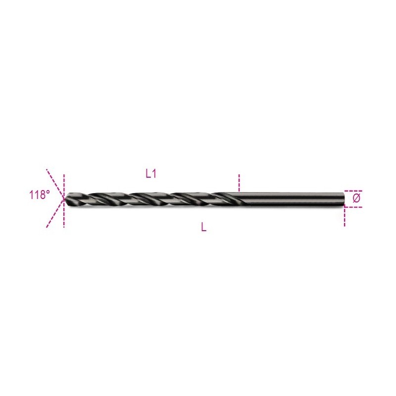 PUNTE RETTIFICATE BRUNITE HSS SERIE LUNGA ART.412L MIS. 7,00
